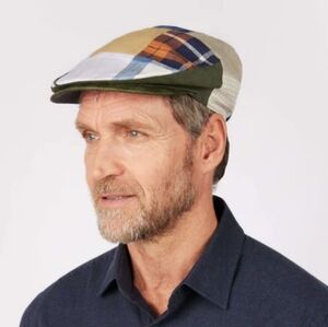 Hanna Hats Vintage Cap Patchwork Linen Made In Ireland